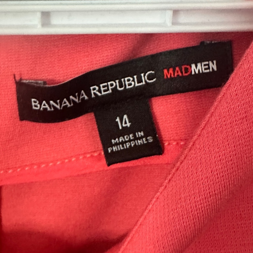 Banana Republic Mad Men Collection Red Fit & Flare Dress Size 14 - Picture 10 of 10